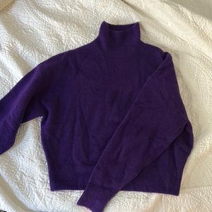 Zara purple turtleneck sweater